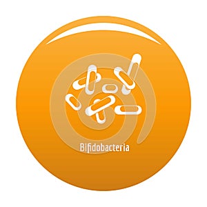 Bifidobacteria icon vector orange photo