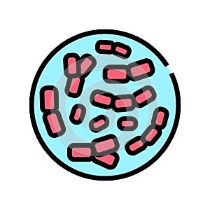 bifidobacterium probiotics color icon vector illustration