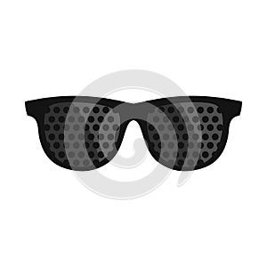 Bifocals icon, flat style