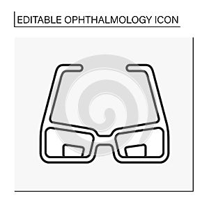 Bifocals line icon