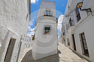 Bifurcation of streets in Vejer de la Frontera village