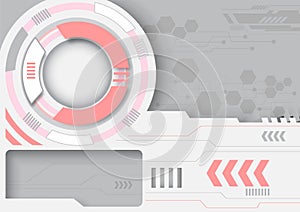 abstract circle and hi-technology pattern and background