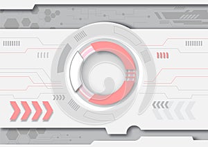 abstract circle and hi-technology pattern and background