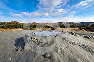 Big active mud volcano at Paclele Mari, Buzau