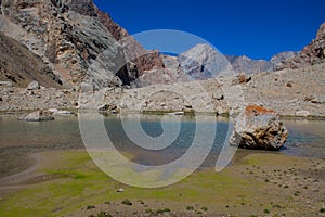 Big Allo lake in Fann mountains, Middle Asia Tajikistan