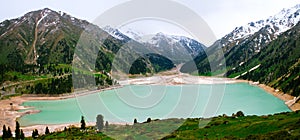 Big Almaty Lake panorama, Tien Shan Mountains