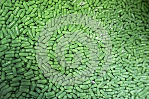 Big amount of Green capsules