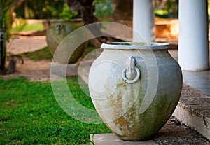 Big ancient vase in greek style