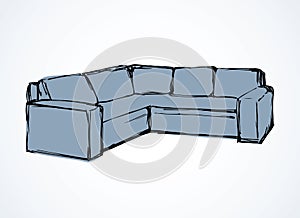 Sofa. Vector drawing