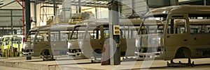 A big assembly plant of medium passanger cars photo