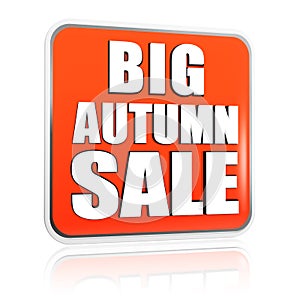 Big autumn sale orange banner