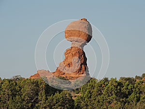 Big balanced rock in the Arches National Park, Utah, USA