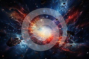 Big bang explosion, the birth of the universe. Generative ai