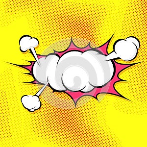 Big bang explosion pop-art speech bubble background