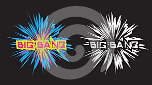 big bang logo print vector