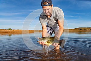 Big Bass Large mouth - Fishing on lake