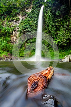 Big Beautiful nature Waterfall in Bandung Indonesia