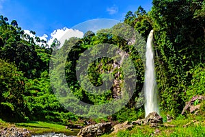 Big Beautiful nature Waterfall in Bandung Indonesia