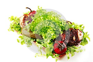 Big beef meat served