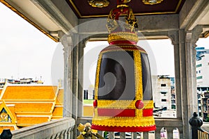 Big Bell in Wat Traimit Temple, Bangkok, Thailand