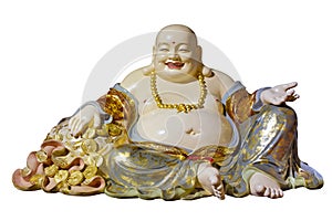 Big Belly Maitreya Cloth Bag Monk Statue photo