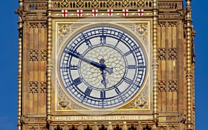 Big Ben clock of Elizabeth tower, London, UK