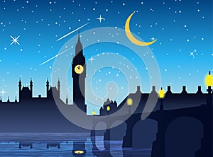 Big Ben clock famous landmark of England London