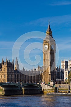 Big Ben, clock tower, in London