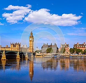 Big Ben Clock Tower and thames river London