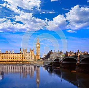 Big Ben Clock Tower and thames river London