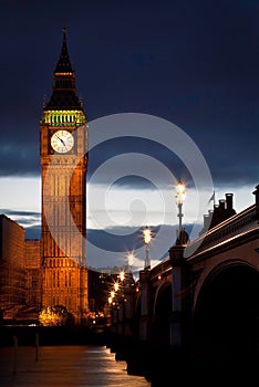 Big Ben at dusk