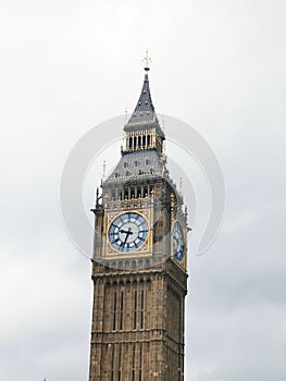 Big Ben golden clock face