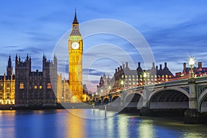 Big Ben and House of Parliament at Night