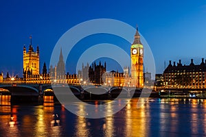 Big Ben and House of Parliament at Night, London