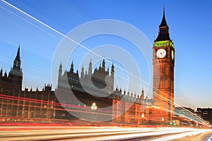 Big Ben and house of parliament at twilight, London