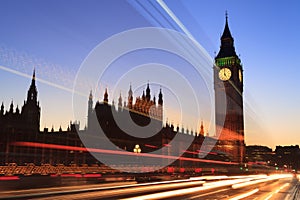 Big Ben and house of parliament at twilight, London