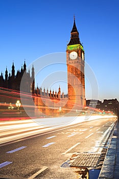 Big Ben and house of parliament at twilight, London