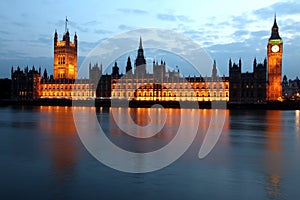 Big Ben and Houses of Parliament at evening, London
