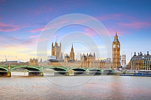 Big Ben and Houses of Parliament in London