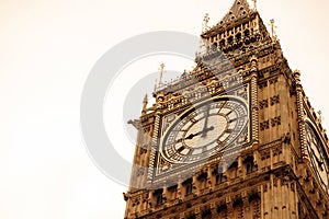 Big Ben and Houses of Parliament in London