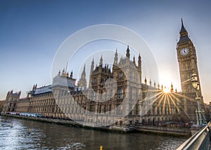 Big Ben and the houses of Parliament in London