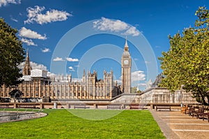 Big Ben and Houses of Parliament in London, England, UK