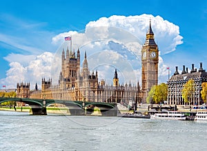 Big Ben and Houses of Parliament, London, UK