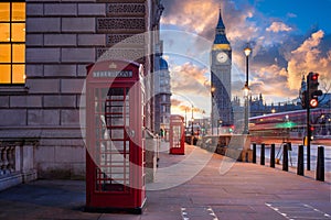 Big Ben and Houses of Parliament in London, UK