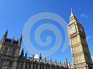 Big Ben and Houses of Parliament in London, UK.