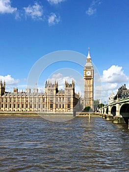 Big Ben and Houses of Parliament in London, UK.