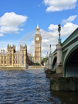 Big Ben and Houses of Parliament in London, UK.