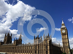 Big Ben and Houses of Parliament in London, UK.