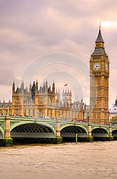 Big Ben and Houses of Parliament, London, UK