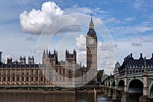 Big Ben, Houses of Parliament, Thames, London, UK